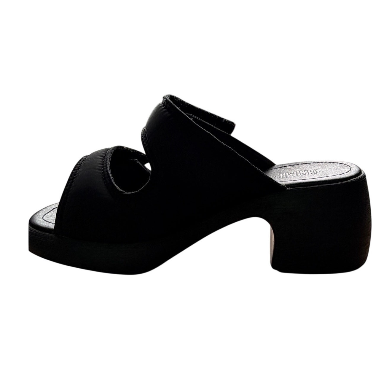Camper Thelma Black 2 Strap Sandal W/ Block Heel Sz 10